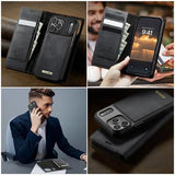 iPhone 17 Pro Caseme C49 2-i-1 aftagelig pungetui - MagSafe-kompatibel, RFID - Sort