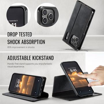 iPhone 17 Pro Caseme C49 2-i-1 aftagelig pungetui - MagSafe-kompatibel, RFID - Sort