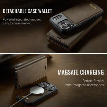 iPhone 17 Pro Caseme C49 2-i-1 aftagelig pungetui - MagSafe-kompatibel, RFID - Kaffe