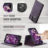 iPhone 17 Pro Caseme C49 2-i-1 aftagelig pungetui - MagSafe-kompatibel, RFID - Lilla