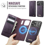 iPhone 17 Pro Caseme C49 2-i-1 aftagelig pungetui - MagSafe-kompatibel, RFID - Lilla