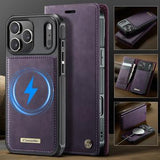 iPhone 17 Pro Caseme C49 2-i-1 aftagelig pungetui - MagSafe-kompatibel, RFID - Lilla
