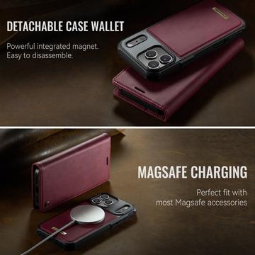 iPhone 17 Pro Caseme C49 2-i-1 aftagelig pungetui - MagSafe-kompatibel, RFID - Rød