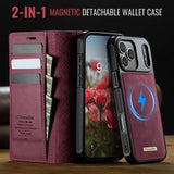iPhone 17 Pro Caseme C49 2-i-1 aftagelig pungetui - MagSafe-kompatibel, RFID - Rød