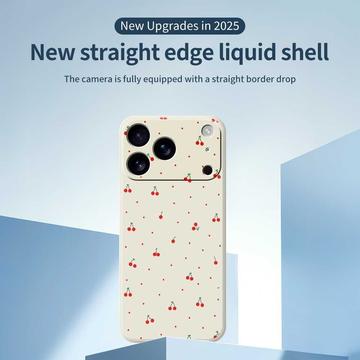 iPhone 17 Pro TPU-cover med kirsebærmønster - Beige