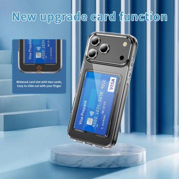iPhone 17 Pro Gennemsigtigt Cover med Kortholder