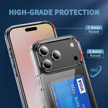 iPhone 17 Pro Gennemsigtigt Cover med Kortholder