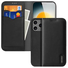 iPhone 17 Pro Dux Ducis Hivo Læderpung - Sort