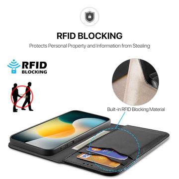 iPhone 17 Pro Dux Ducis Hivo Læderpung - Sort