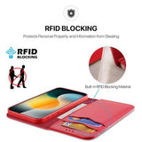 iPhone 17 Pro Dux Ducis Hivo Læderpung - Rød