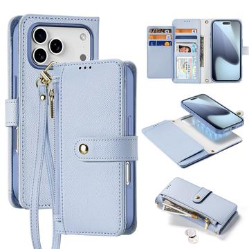 iPhone 17 Pro Dux Ducis Lawa Pung læderetui m. magnetisk cover - babyblå