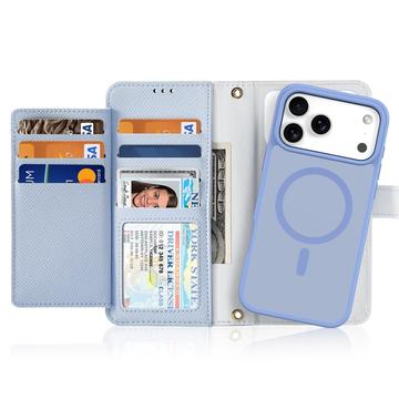 iPhone 17 Pro Dux Ducis Lawa Pung læderetui m. magnetisk cover - babyblå