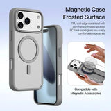 iPhone 17 Pro Dux Ducis Lawa Pung læderetui med magnetisk låg - grå