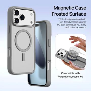 iPhone 17 Pro Dux Ducis Lawa Pung læderetui med magnetisk låg - grå