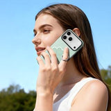 iPhone 17 Pro Dux Ducis Luvy cover med fingerring/håndrem - Grøn / Kløver