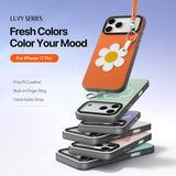 iPhone 17 Pro Dux Ducis Luvy cover med fingerring/håndrem - Orange / Marguerit