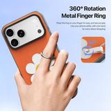 iPhone 17 Pro Dux Ducis Luvy cover med fingerring/håndrem - Orange / Marguerit