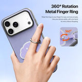 iPhone 17 Pro Dux Ducis Luvy cover med fingerring/håndrem - Lilla / Skal