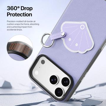 iPhone 17 Pro Dux Ducis Luvy cover med fingerring/håndrem - Lilla / Skal
