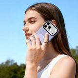 iPhone 17 Pro Dux Ducis Luvy cover med fingerring/håndrem - Lilla / Skal