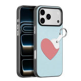 iPhone 17 Pro Dux Ducis Luvy cover med fingerring/håndrem - himmelblå / hjerte