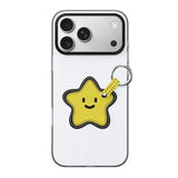 iPhone 17 Pro Dux Ducis Luvy cover med fingerring/håndrem - hvid / stjerne