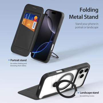 iPhone 17 Pro Dux Ducis Skin X Pro Magnetisk Flip Cover - Sort