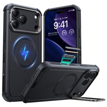 iPhone 17 Pro ESR Cyber Kickstand MagSafe Hybrid Cover - Sort