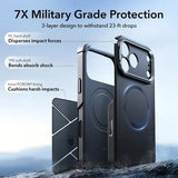 iPhone 17 Pro ESR Cyber Kickstand MagSafe Hybrid Cover - Sort