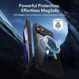 iPhone 17 Pro ESR HaloLock MagSafe Classic Hybridsæt - Gennemsigtig sort