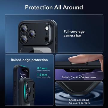 iPhone 17 Pro ESR HaloLock MagSafe Classic Hybridsæt - Gennemsigtig sort