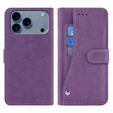 iPhone 17 Pro Elegant retro-pungetui med roterende kortholder - Lilla
