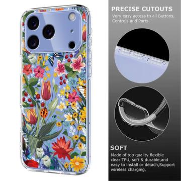 iPhone 17 Pro TPU-cover med blomstermønster - Liljer