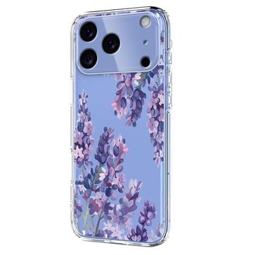 iPhone 17 Pro TPU-cover med blomstermønster - Wisteria