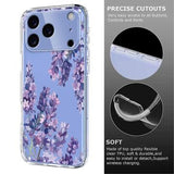 iPhone 17 Pro TPU-cover med blomstermønster - Wisteria