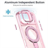 iPhone 17 Pro Glitter Hybrid Cover med Kickstand - MagSafe-kompatibel - Pink