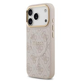 iPhone 17 Pro Guess 4G Gold Frame Cover - MagSafe-kompatibelt - lyserødt