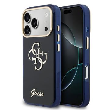 iPhone 17 Pro Guess IML 4G Script Metal Logo Cover - Blå