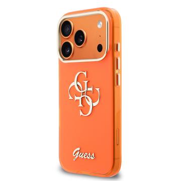 iPhone 17 Pro Guess IML 4G Script Metal Logo Cover - Orange