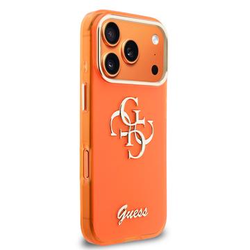 iPhone 17 Pro Guess IML 4G Script Metal Logo Cover - Orange