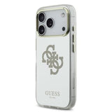 iPhone 17 Pro Guess Mirror 4G Glitter Logo Hybrid Cover - MagSafe-kompatibel - Guld