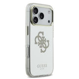 iPhone 17 Pro Guess Mirror 4G Glitter Logo Hybrid Cover - MagSafe-kompatibel - Guld