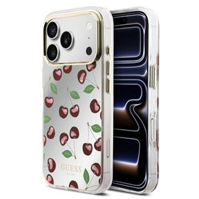 iPhone 17 Pro Guess Mirror Glitter Cherry Hybrid Cover - MagSafe-kompatibelt