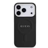 iPhone 17 Pro Guess Saffiano Hybrid Cover - MagSafe Kompatibel - Sort
