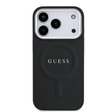 iPhone 17 Pro Guess Saffiano Hybrid Cover - MagSafe Kompatibel - Sort