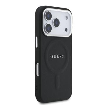 iPhone 17 Pro Guess Saffiano Hybrid Cover - MagSafe Kompatibel - Sort