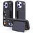 iPhone 17 Pro Hybrid Cover med Spejl og Kortholder - Sort