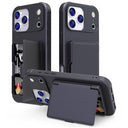 iPhone 17 Pro Hybrid Cover med Spejl og Kortholder - Sort