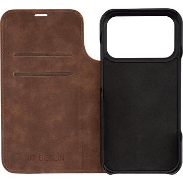 iPhone 17 Pro JT Berlin BookCase Tegel Flip Lædercover - Cognac