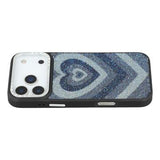 iPhone 17 Pro Jaucase magnetisk hybrid-cover med hjertemønster - sort